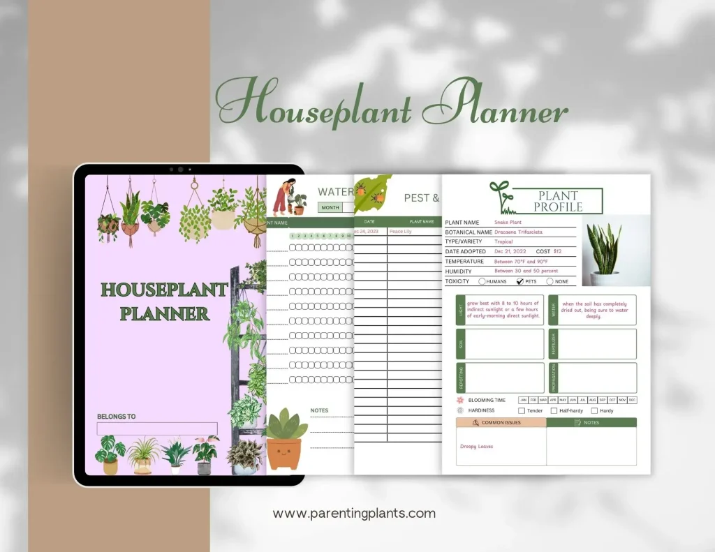 Houseplant Journal Printable Planner