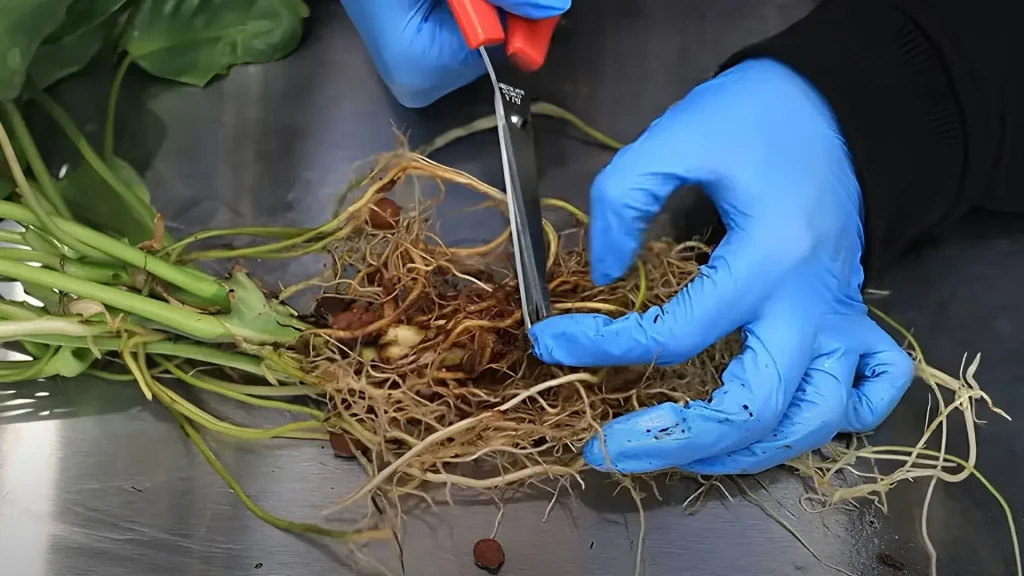Rinse in water Root Rot in Houseplants